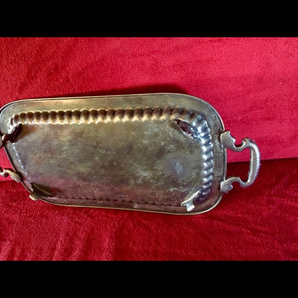 Vtg Silver Footed Swim Trophy Tray Memphis Plated - Picture 9 of 16